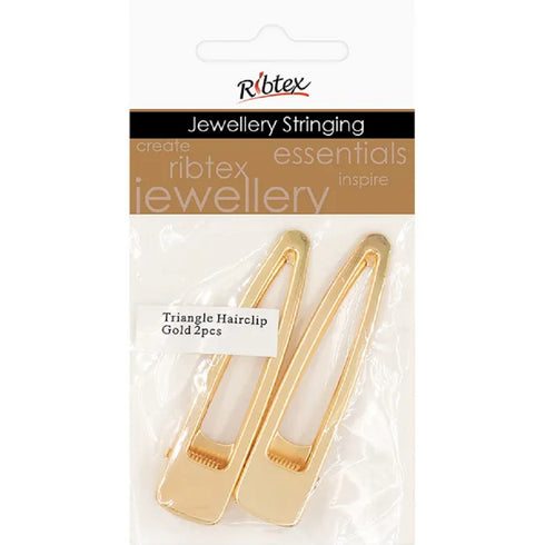 60mm Flat Triangle Hair Clips (available in 2 colours)
